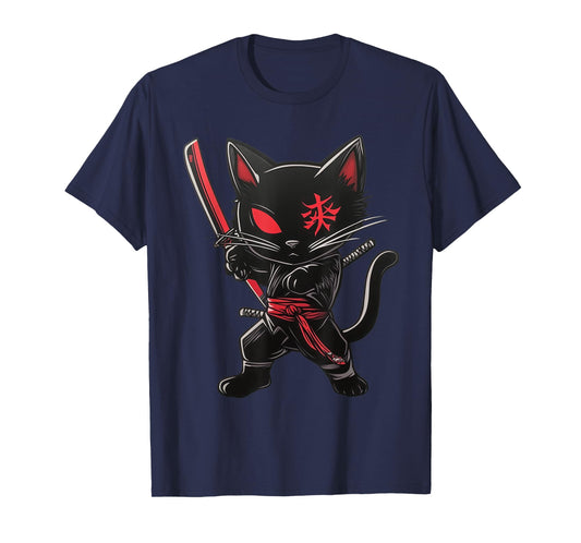 Ninja Kitten | Japanese Samurai Cat | Kawaii Ninja Cat T-Shirt