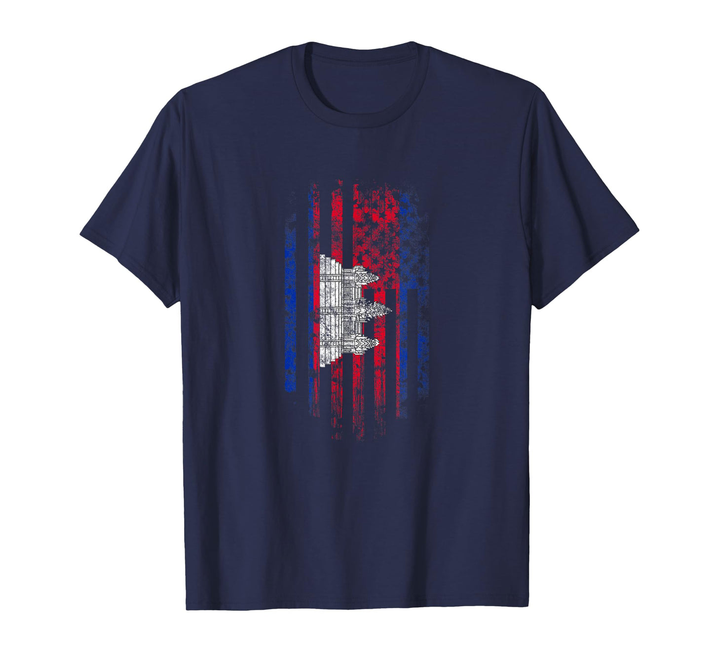 Cambodian American Flag - Cambodia and USA Pride T-Shirt