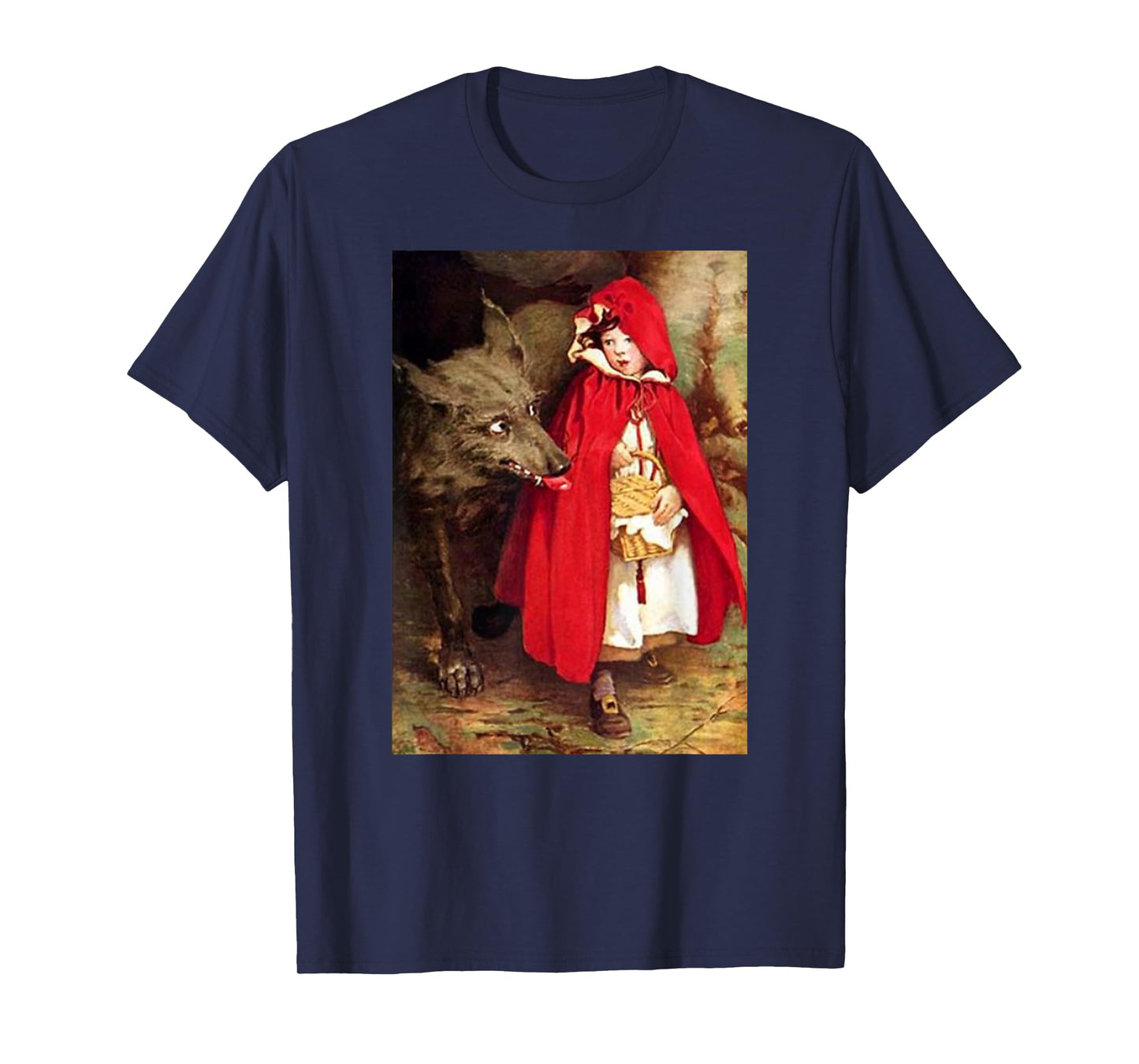 Vintage Fairytales Bad Wolf and Little Red Riding Hood T-Shirt