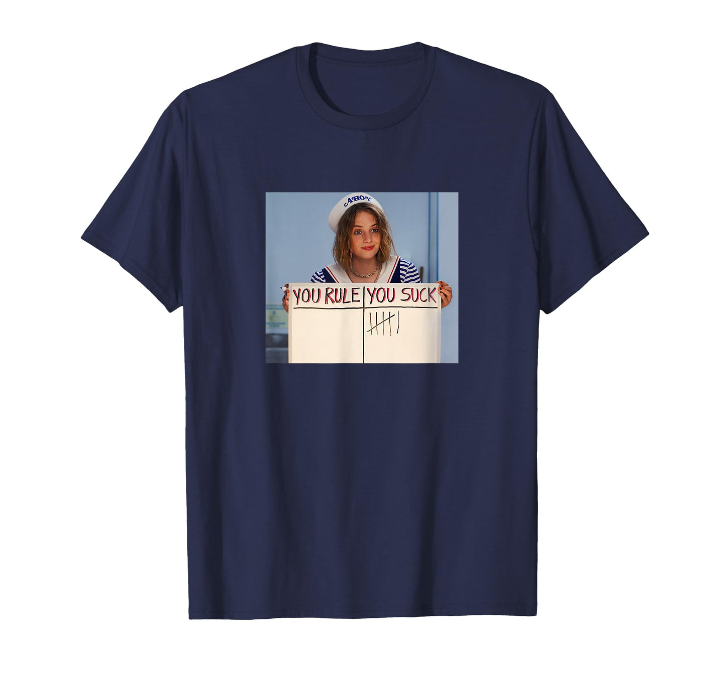 Stranger Things Robin You Rule You Suck Movie Scene Frame T-Shirt