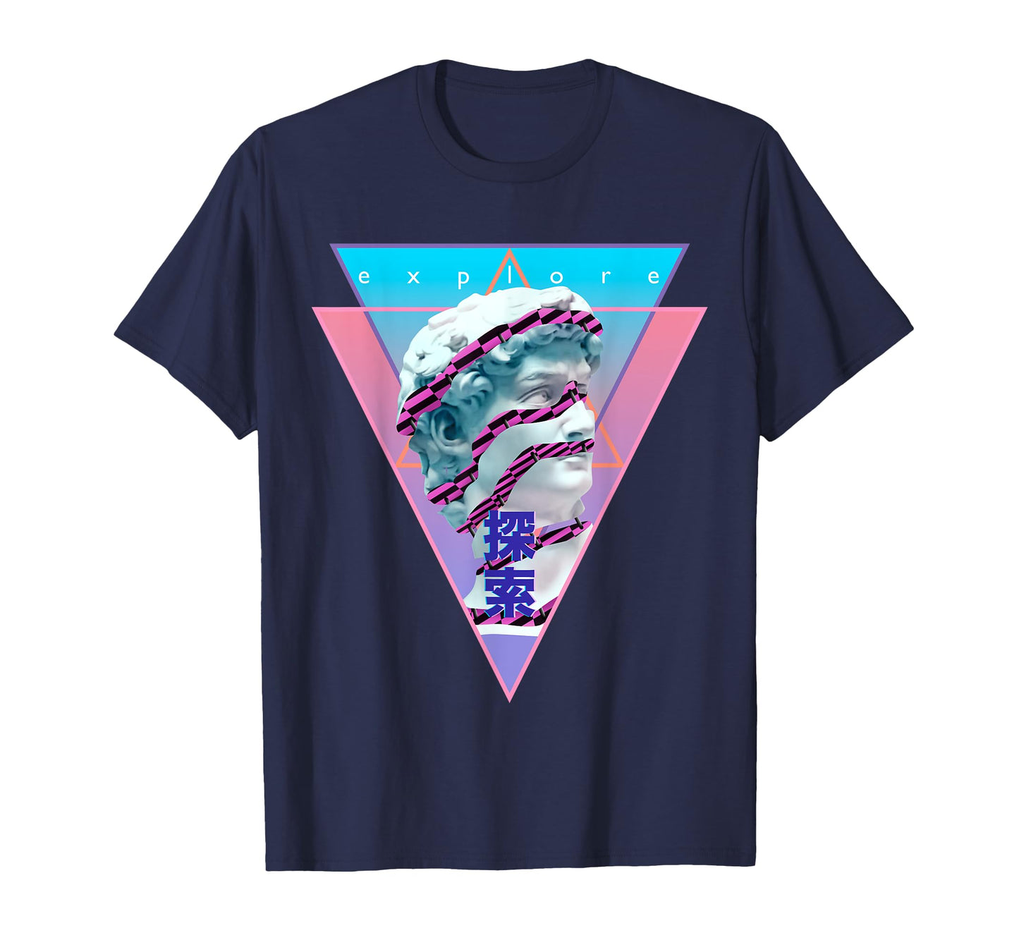 Vaporwave Statue of David Bust Retro 80s 90s Art Otaku T-Shirt