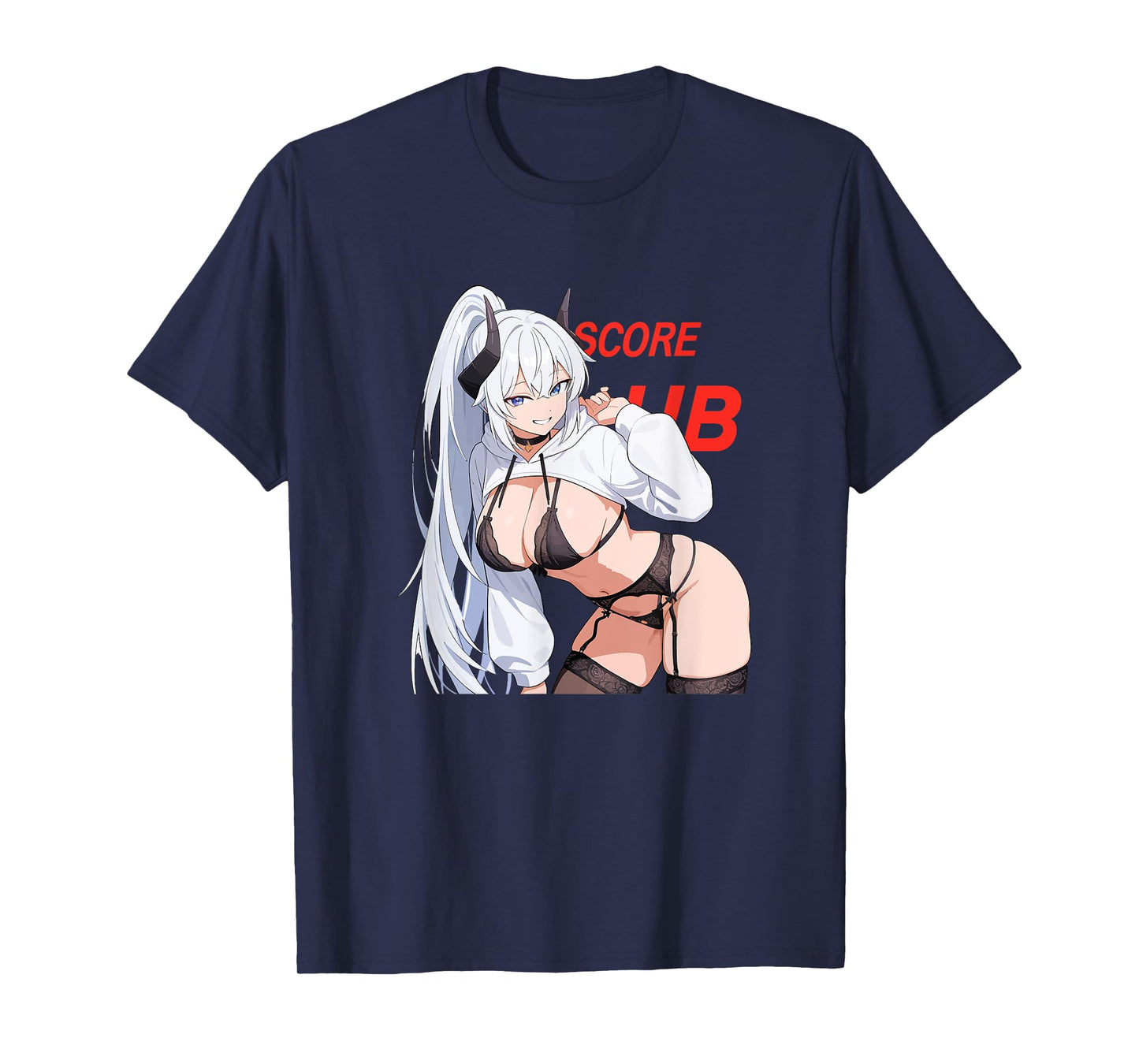 Waifu Sexy Anime Girl Horns Japanese Manga Style T-Shirt