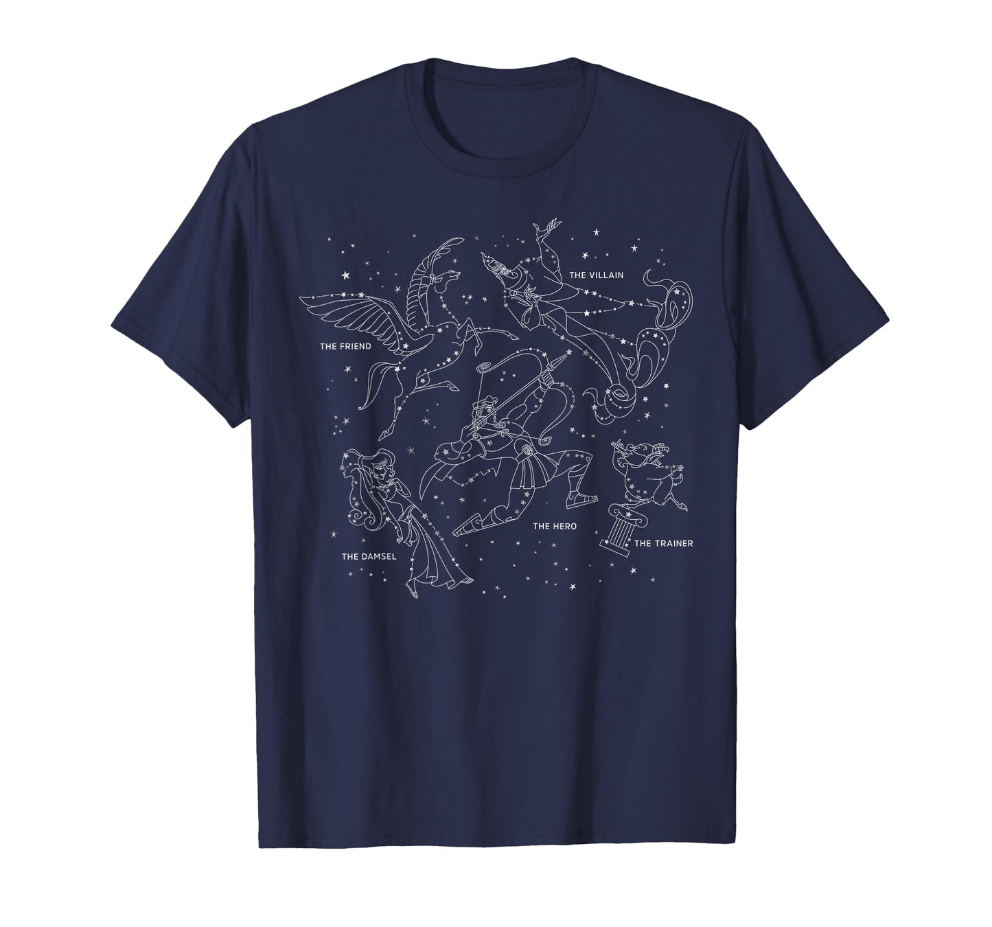 Disney Hercules Constellation Poster T-Shirt Small