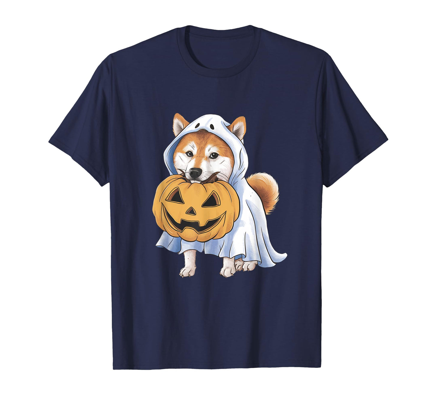 Shiba Inu Ghost Dog Halloween T-Shirt