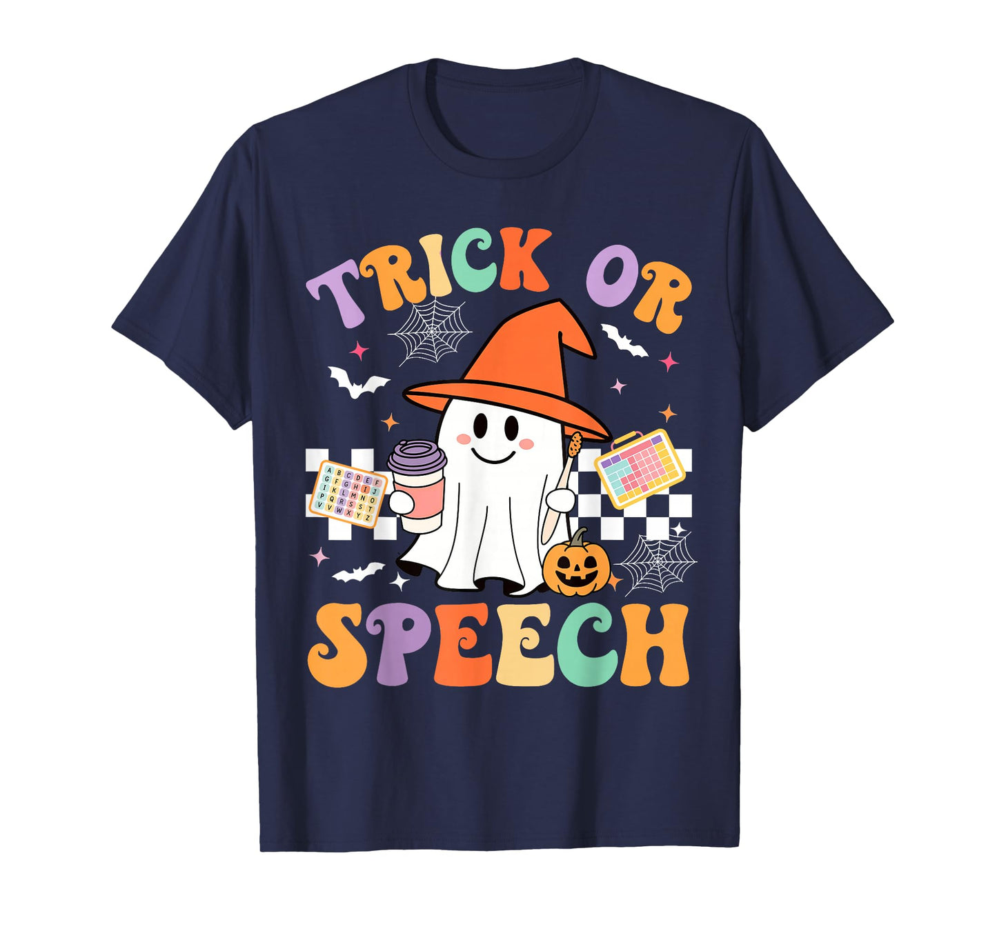 Trick Or Speech Halloween SLP Retro Speech Therapy Halloween T-Shirt