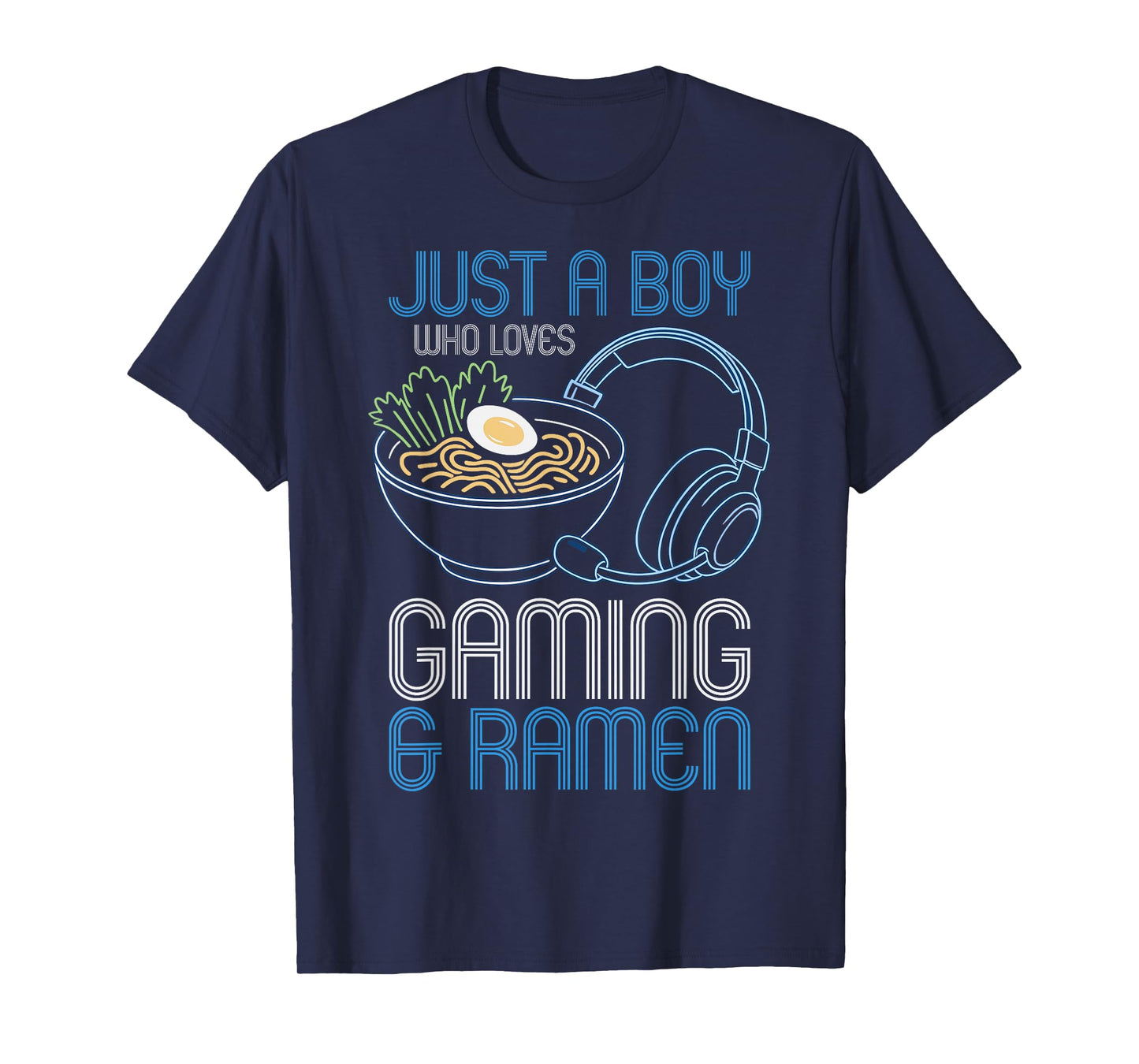 Retro Just A Boy Who Loves Gaming and Ramen Retro Gamer T-Shirt