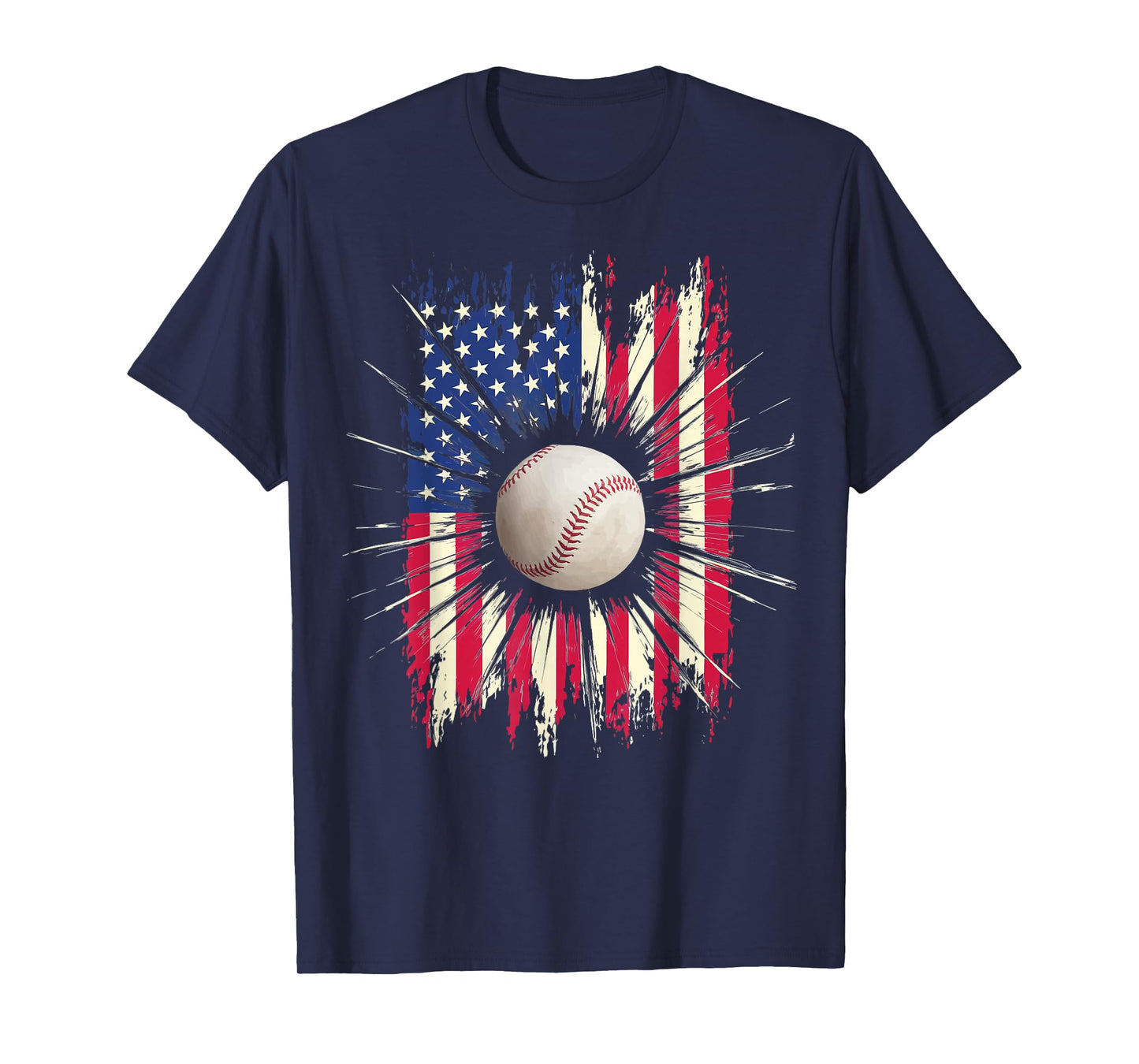 Baseball US Flag T-Shirt