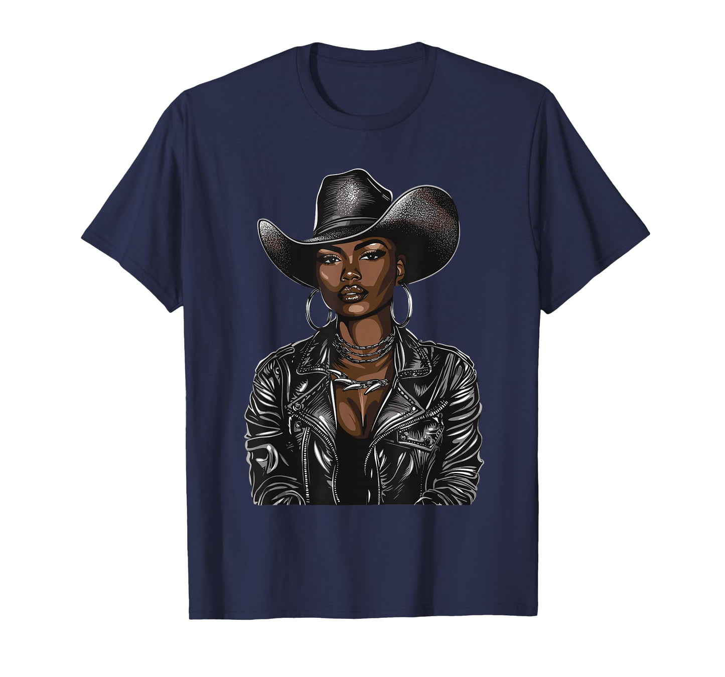 Black African American Cowgirl Western Country Texas Rodeo T-Shirt