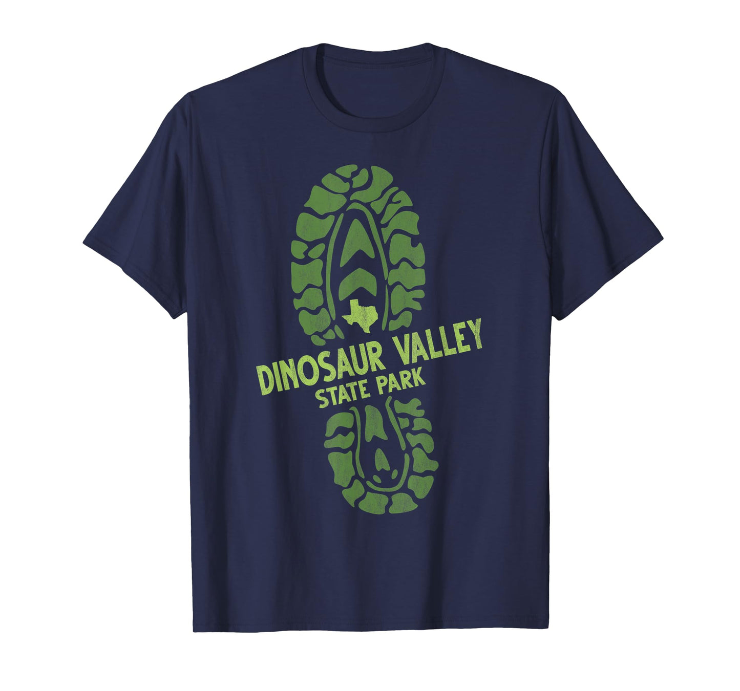 I Love Dinosaur Valley State Park Texas TX Hiking Boot Print T-Shirt