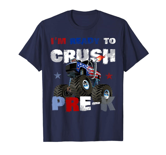 First Day of PRE-K Monster Truck Back to School Boys Gift T-Shirt