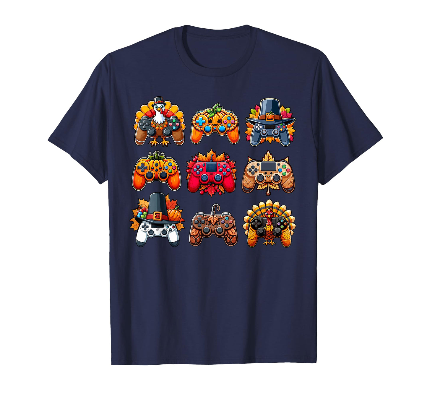 Thanksgiving Skeleton Zombie Gaming Controllers Boys Kids T-Shirt