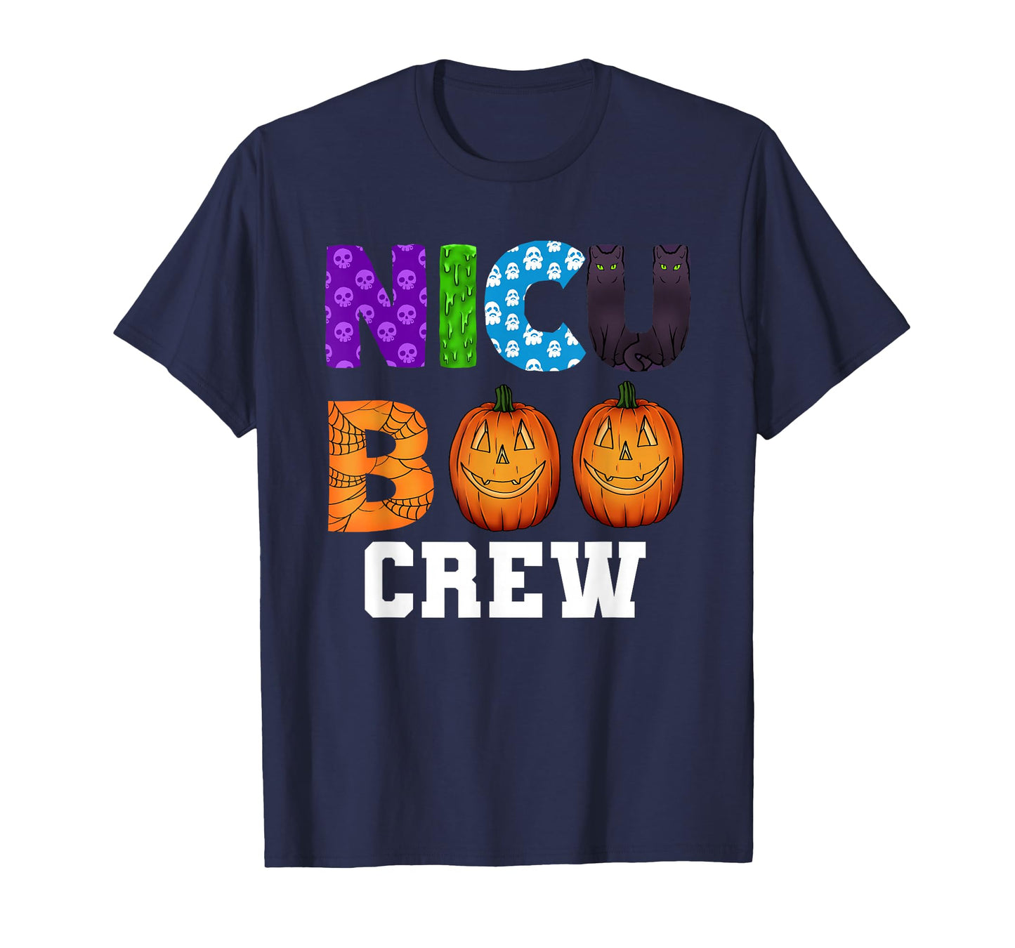 NICU Boo Crew Scary Halloween Neonatal Nurses T-Shirt