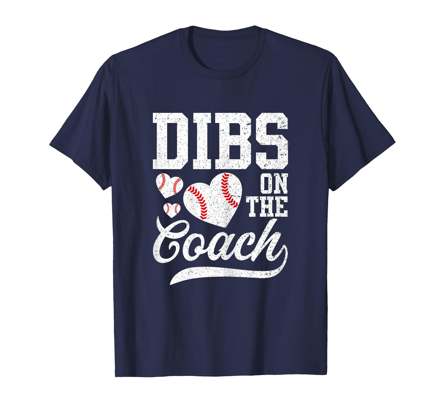 Womens Womens Dibs On The Coach - Coach's Wife Quote Baseball Mom T-Shirt