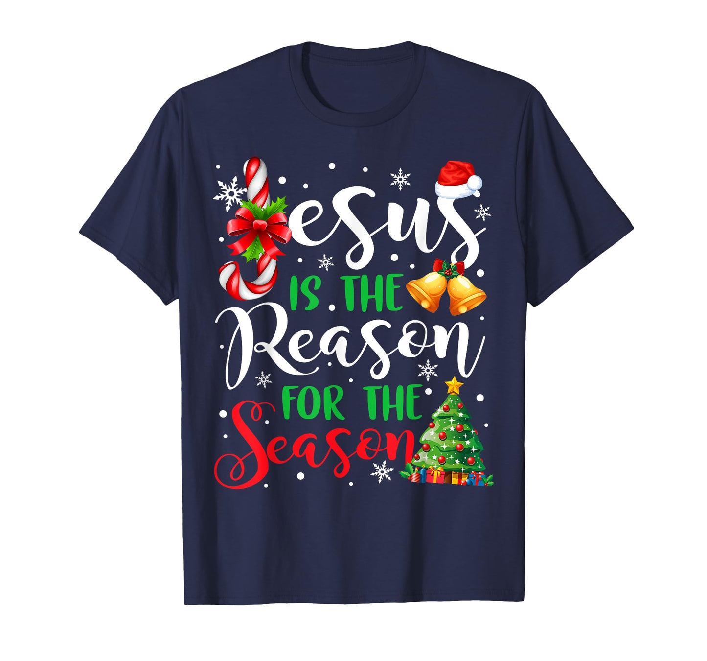 Jesus Is The Reason For The Season Christmas Xmas Christian T-Shirt