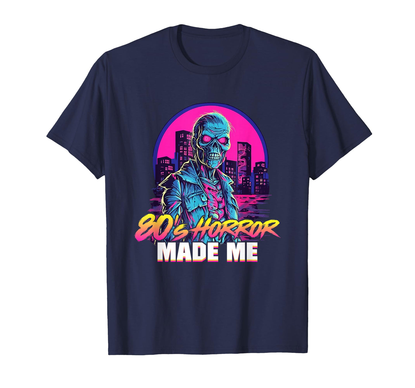 Retro zombie vintage undead 80s horror movies made me T-Shirt