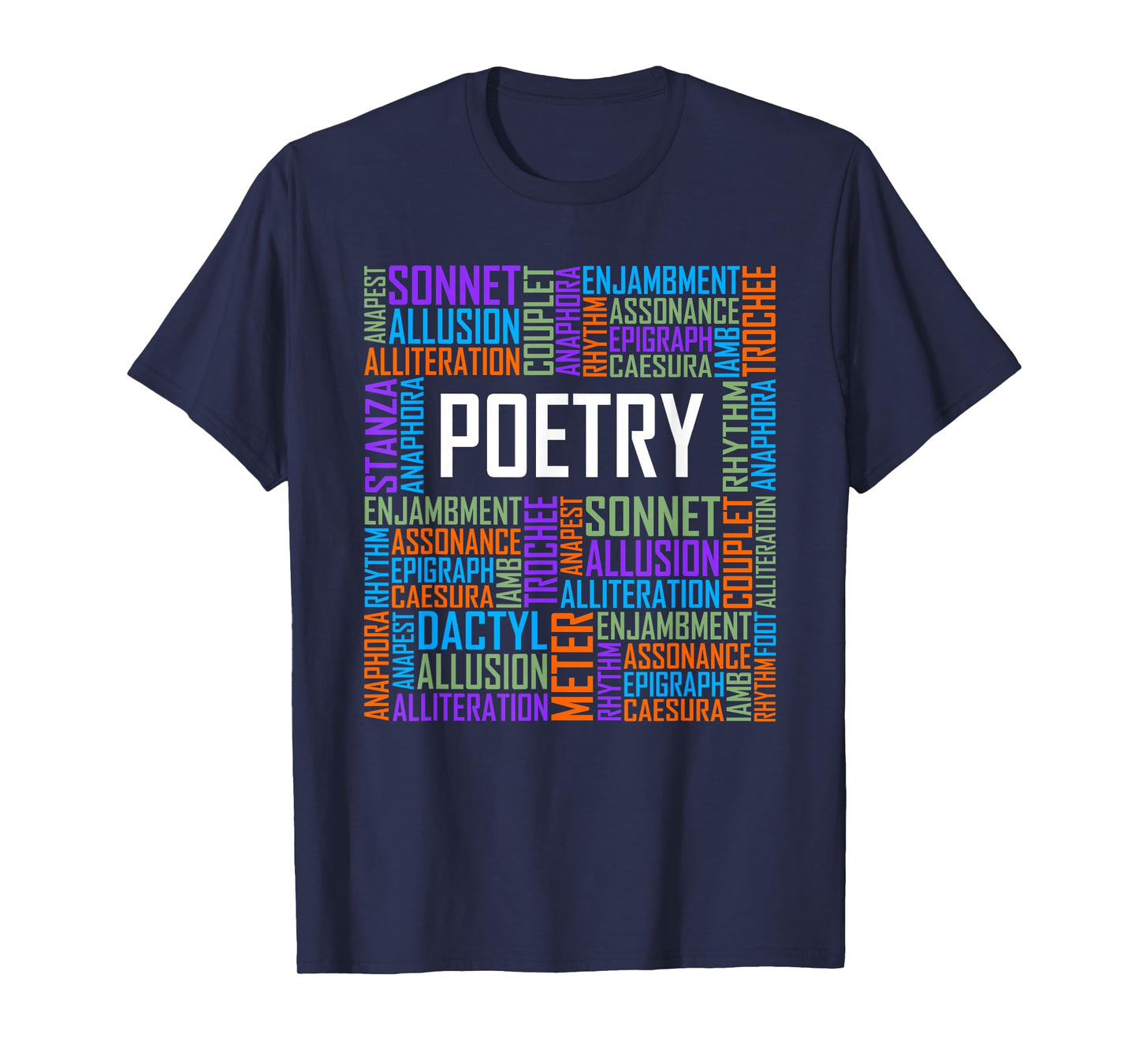 Poetry Words Lover Gift Poetry Writer Gifts T-Shirt