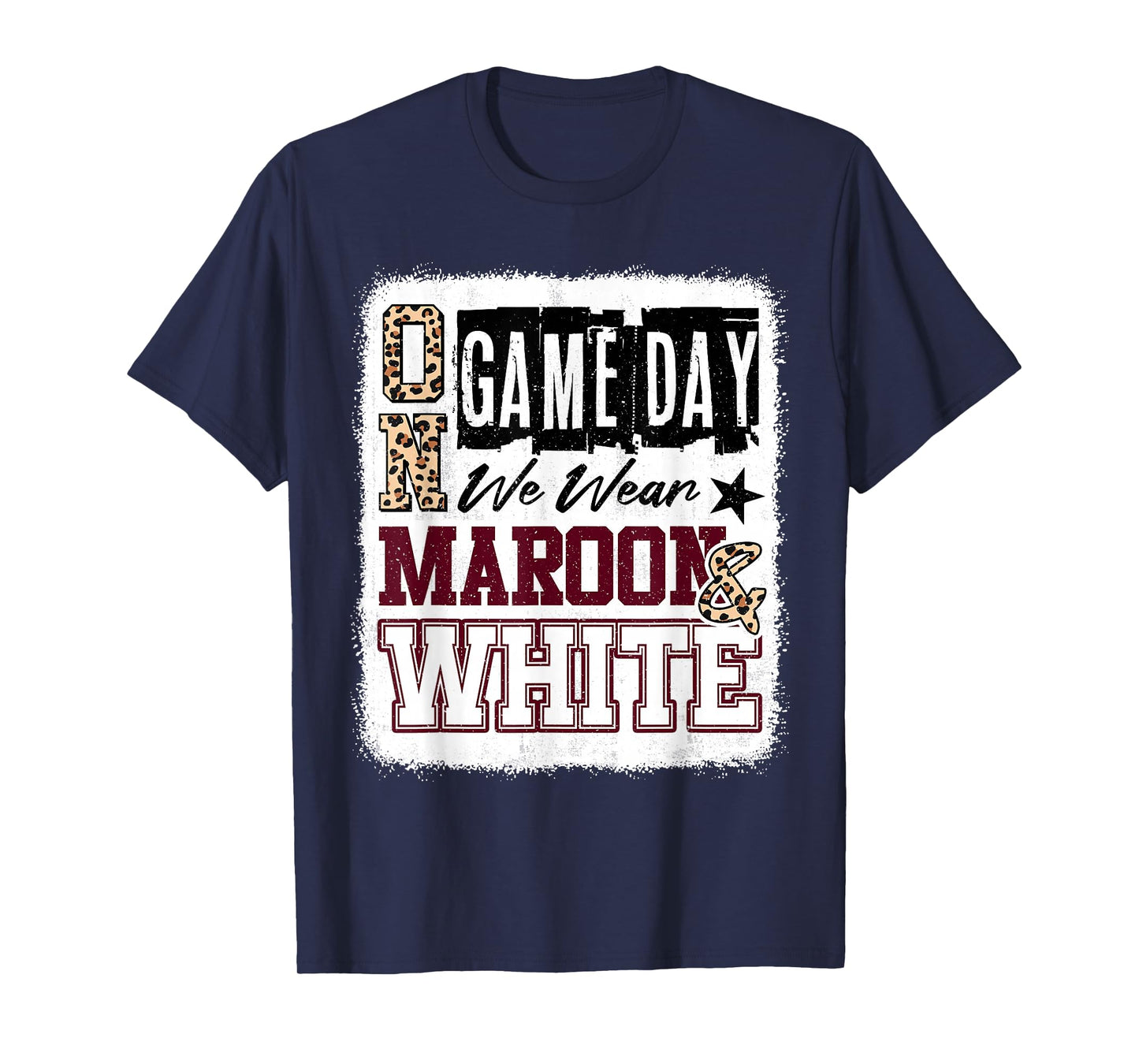 On Gameday Football We Wear Maroon And White School Spirit T-Shirt