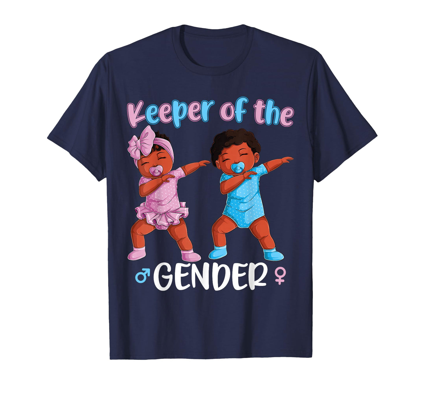 Keeper Of The Gender Reveal Black Baby Announcement Women T-Shirt