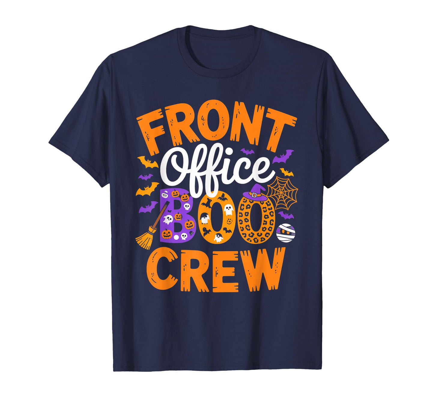 Front Office Boo Crew Spooky Halloween Matching Group Outfit T-Shirt