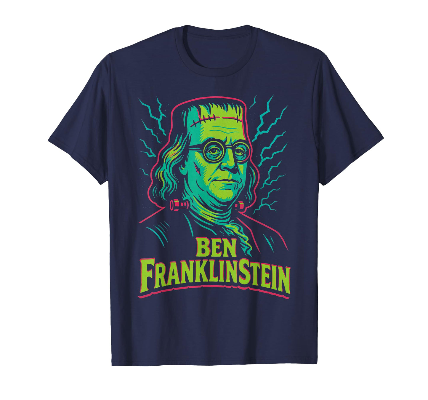 Ben Franklinstein Funny Halloween History Mashup T-Shirt