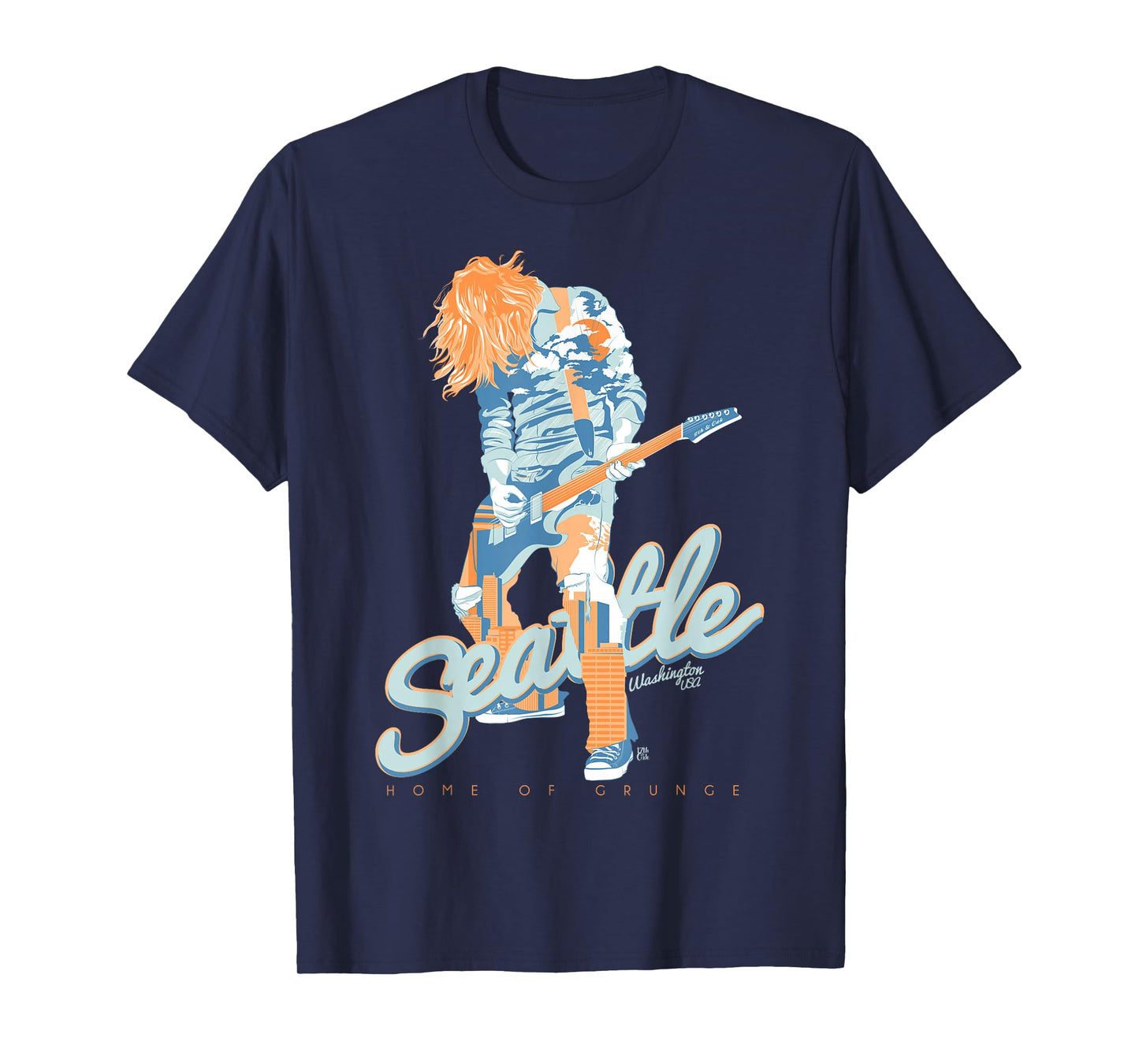 90's Seattle City Grunge Music & Travel T-Shirt