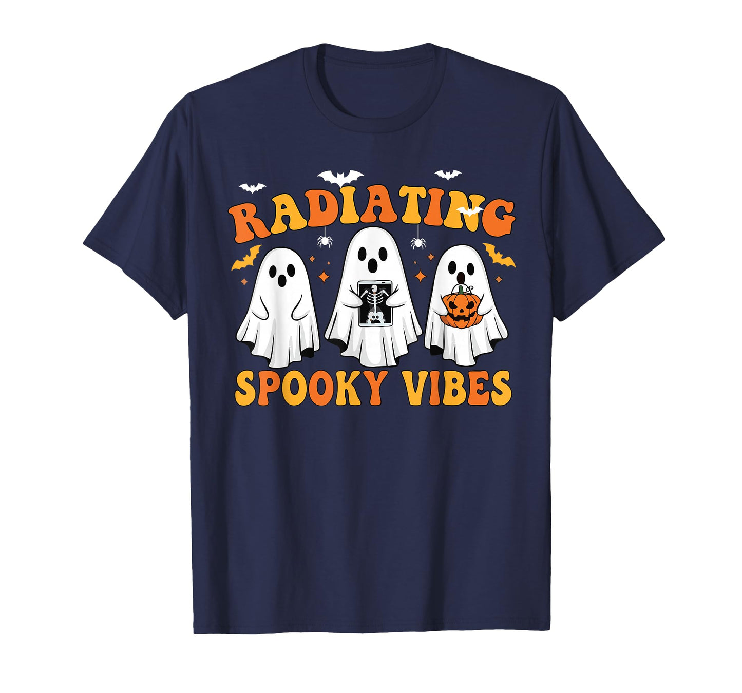 Halloween Radiating Spooky Vibes Ghost X-ray Radiology Tech T-Shirt