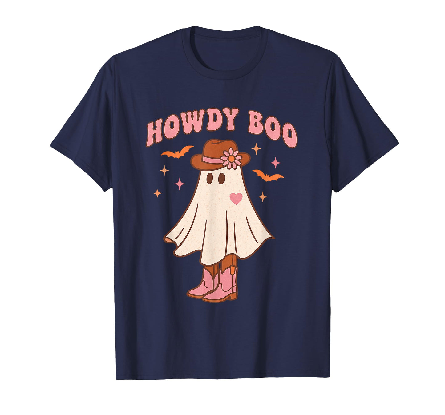 Howdy Boo Cute Western Cowgirl Ghost Halloween for Women T-Shirt