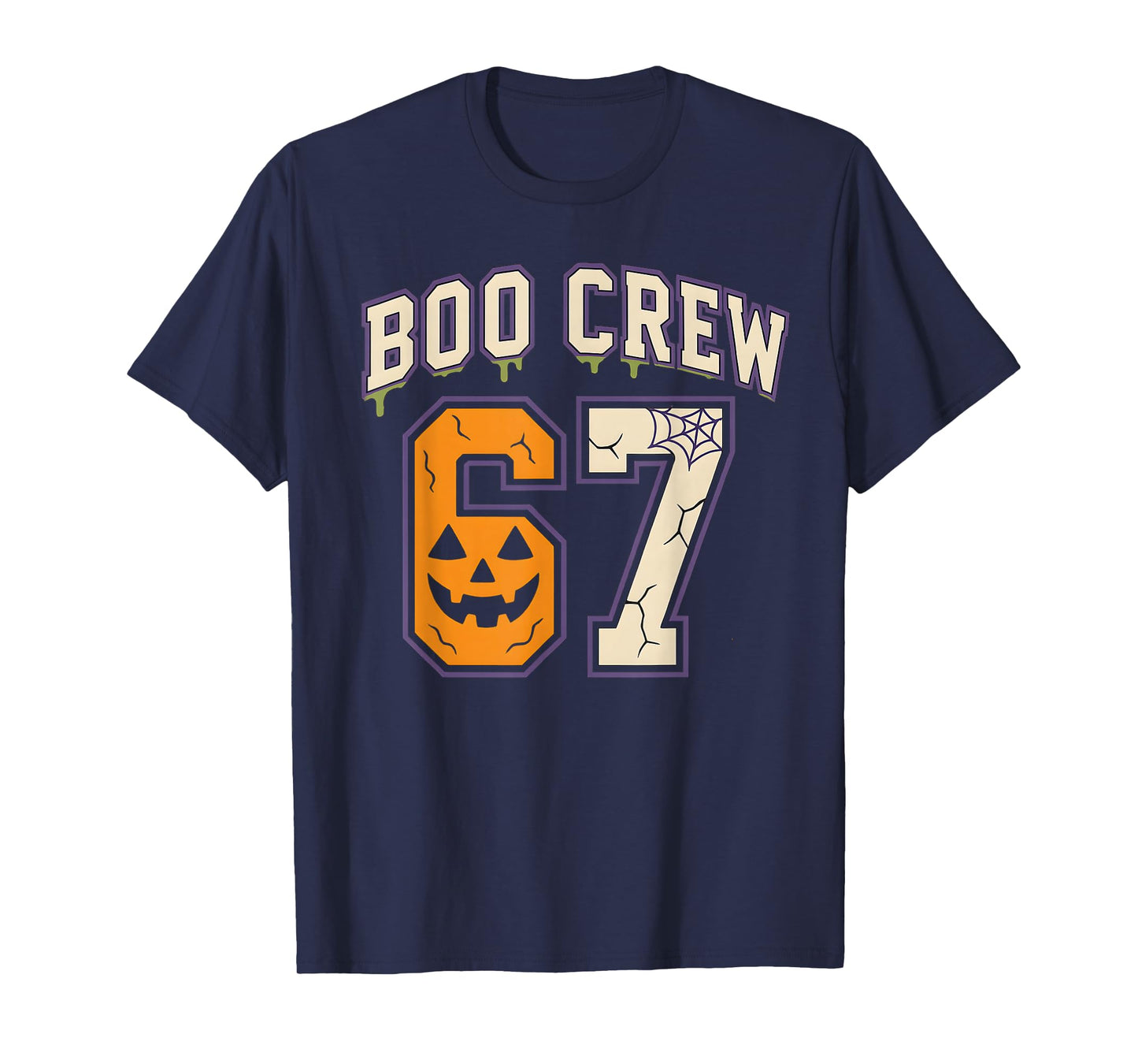 67 Halloween Boo Crew Sports Jersey Brainrot Meme Six Seven T-Shirt
