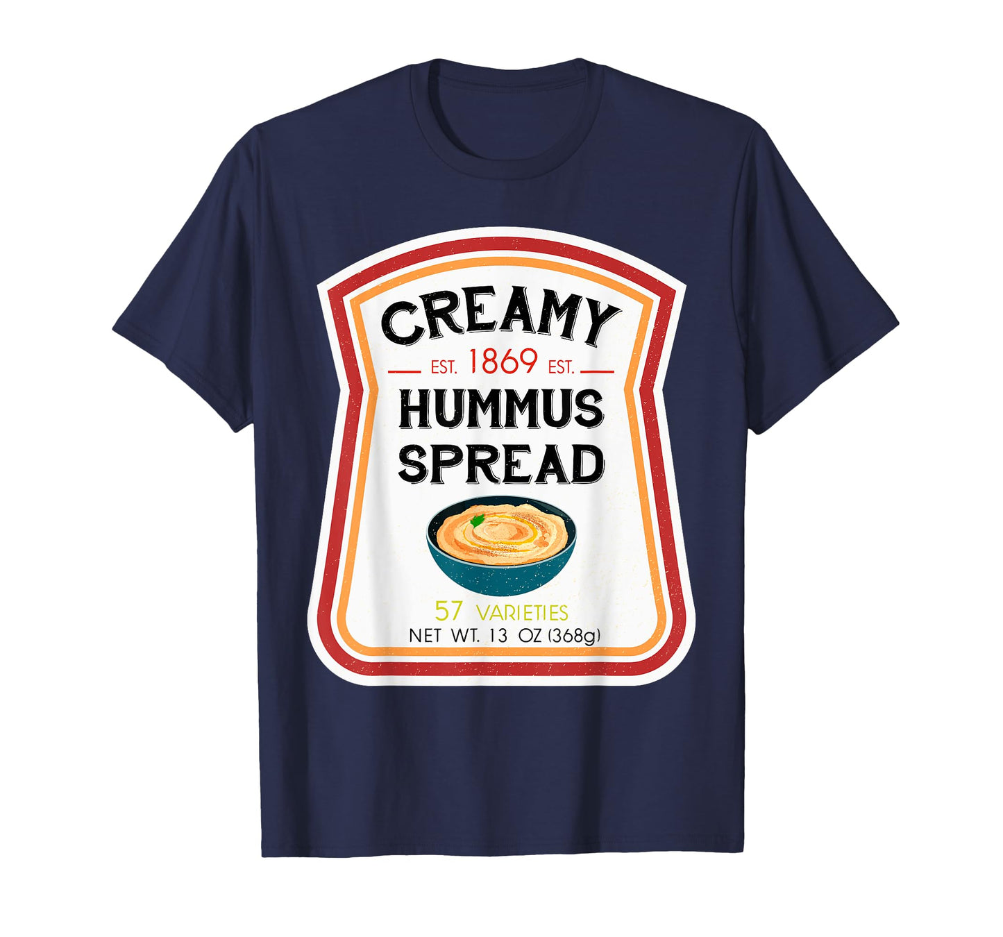 Hummus Spread Bottle Label Halloween 2021 Couples Costume T-Shirt