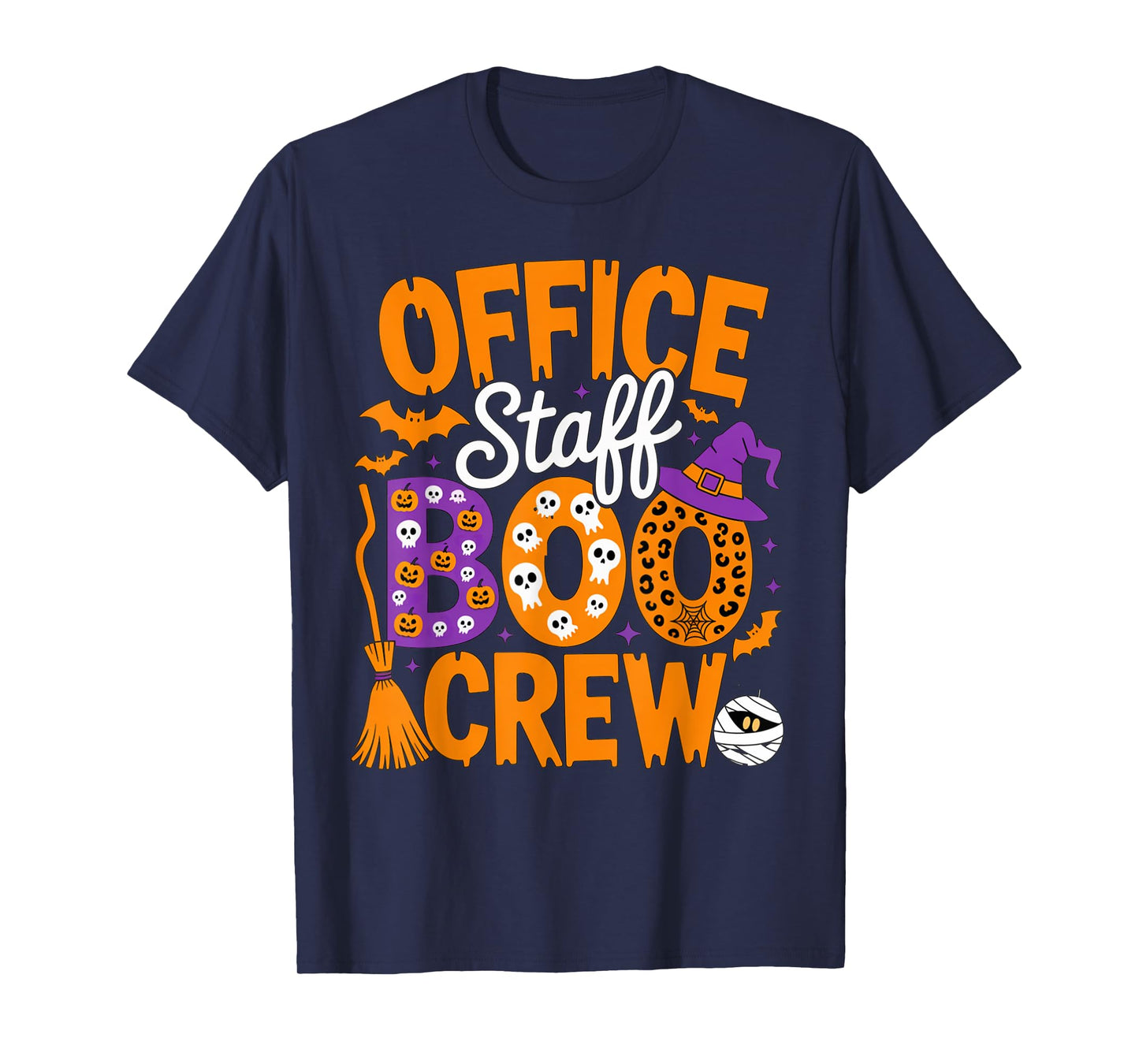 Office Staff Boo Crew Matching Funny Halloween Group Costume T-Shirt