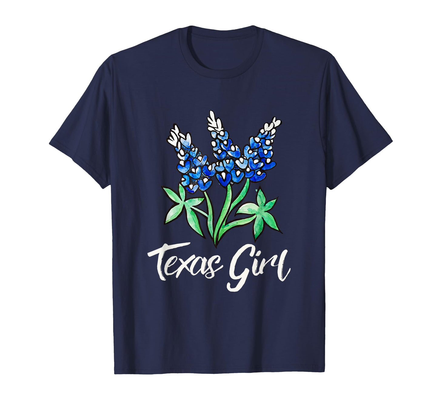 Texas Girl Bluebonnet Shirt Texas Cowgirl Rodeo Pride Womens T-Shirt