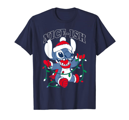 Disney Lilo & Stitch Christmas Season Nice-ish Poster T-Shirt