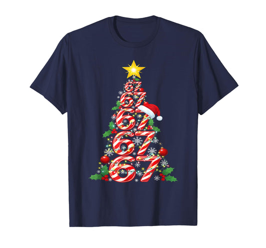 67 Christmas 6 7 Meme Pajamas Holiday Gen Alpha Slang T-Shirt