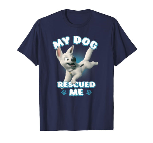 Disney Bolt My Dog Rescued Me Paw Prints T-Shirt
