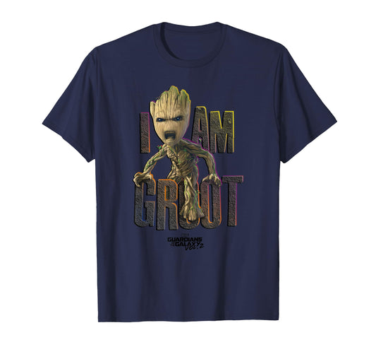 Marvel Guardians Vol.2 I AM Groot Cute Angry T-Shirt Small