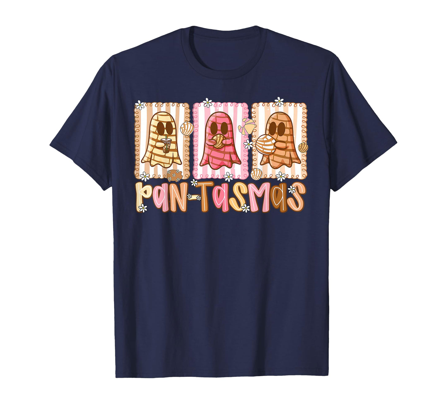 Pantasmas Ghost Funny Spooky Mexican Halloween for Women Men T-Shirt