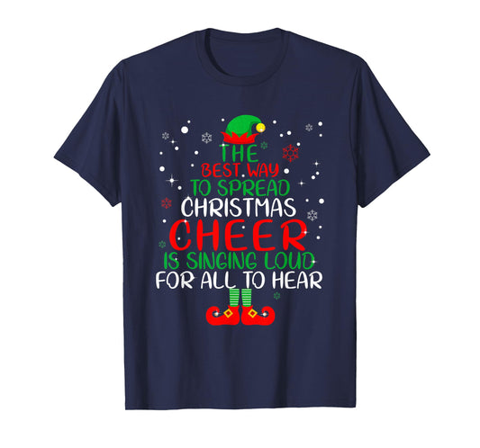 Elf Shirt The Best Way to Spread Christmas Cheer Boys Mens T-Shirt