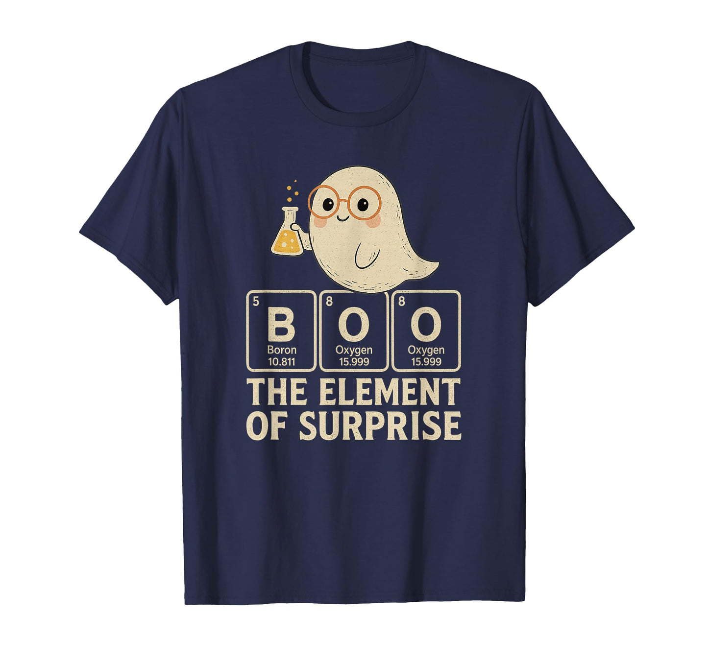 Chemistry Boo The Element of Surprise Cute Chemist Halloween T-Shirt