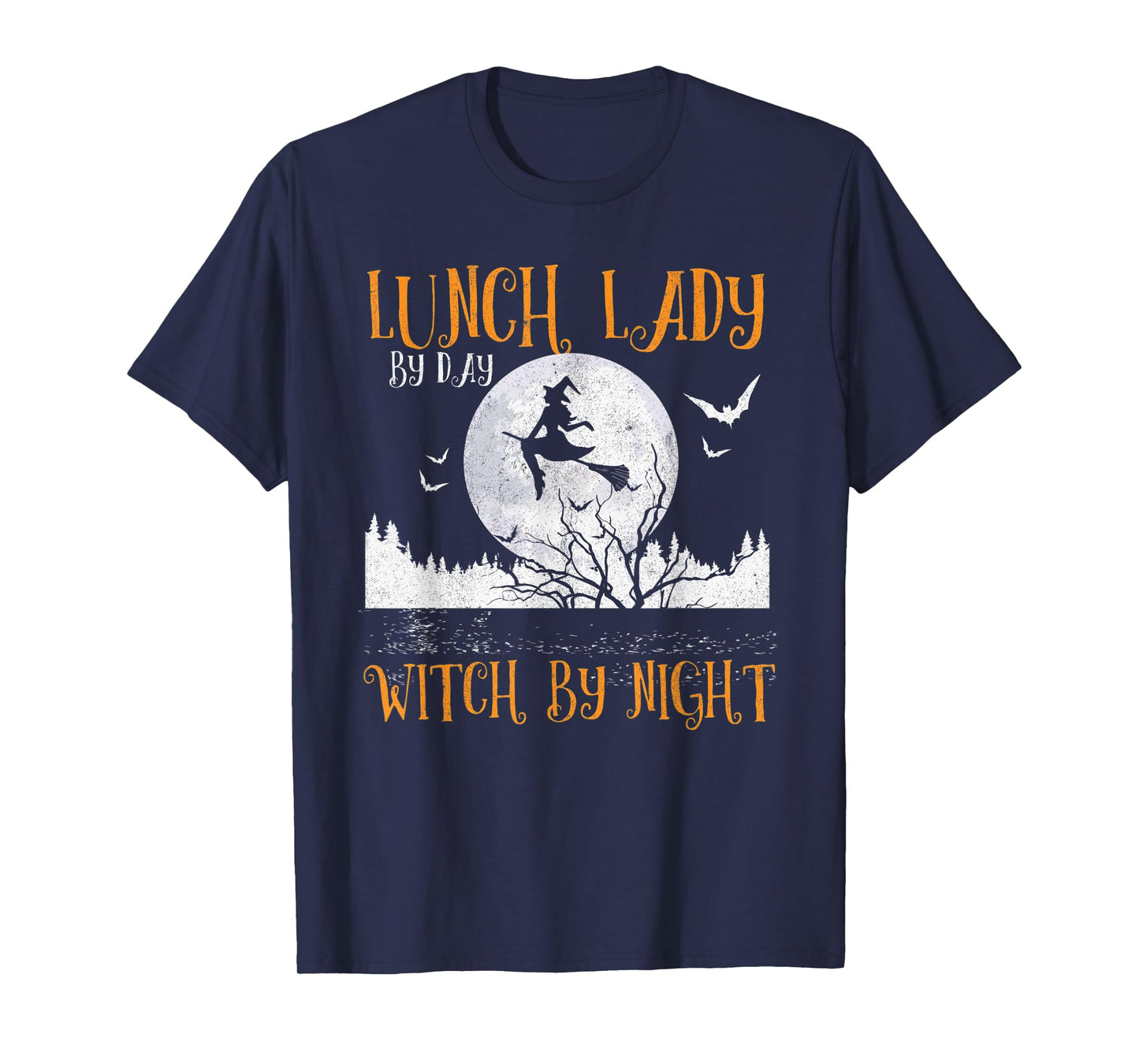 Lunch Lady By Day Witch By Night Women Halloween T-Shirt