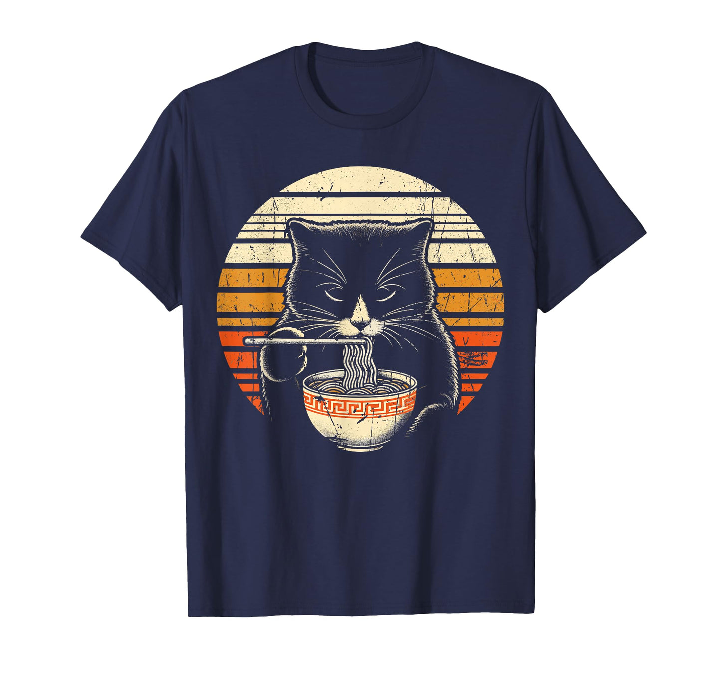 Anime Ramen Cat Retro Japanese Noodles Kawaii Cats T-Shirt