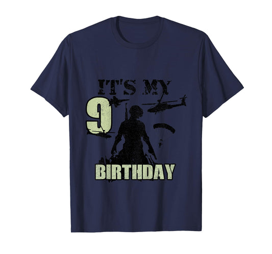 9 Year Old Call Of Theme It's My Birthday Gift Boys Girls T-Shirt
