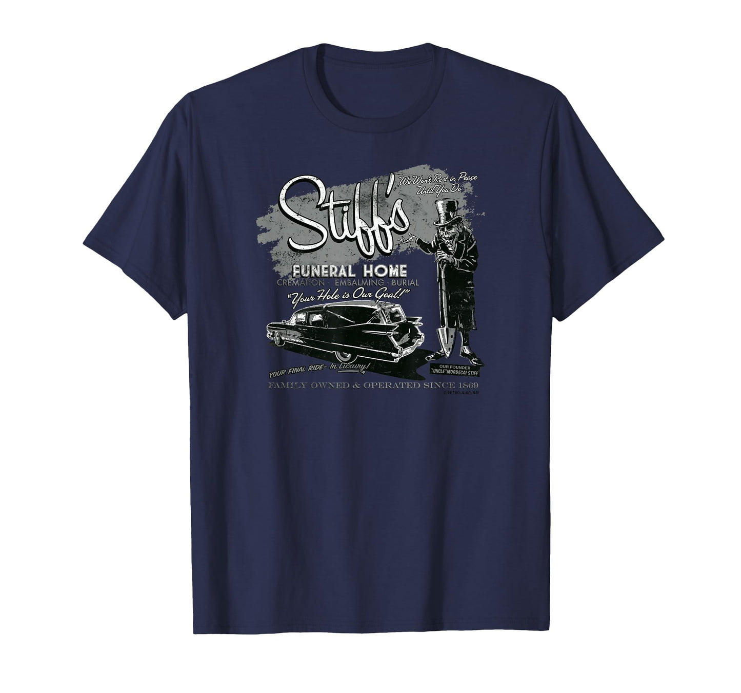 Retro Monster Funeral Funny Undertaker Humor Retro-a-go-go T-Shirt