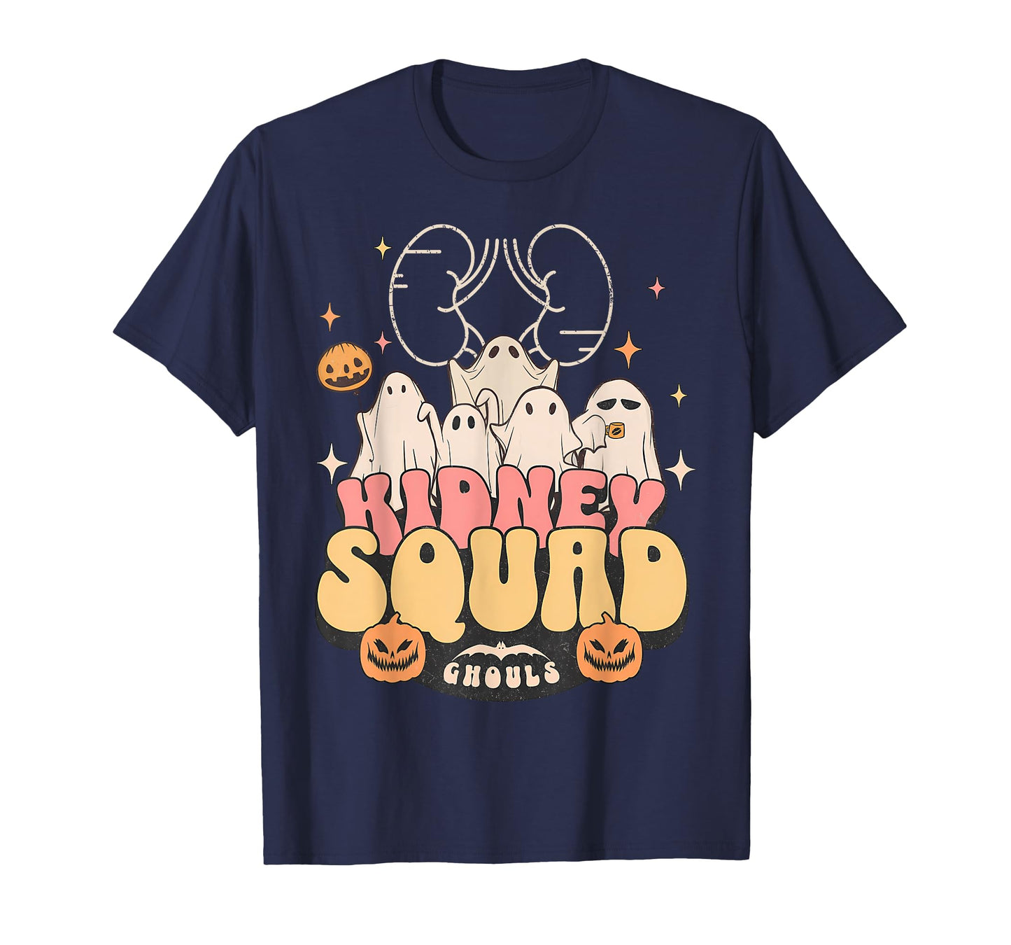Nurse Kidney Squad Halloween Cute Ghost Nurse Dialysis RN T-Shirt