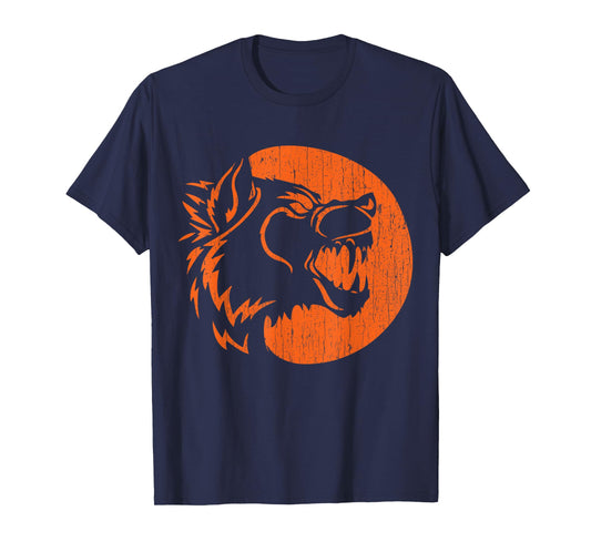 Halloween Howling Werewolf Fangs Pumpkin Jack-O-Lantern T-Shirt