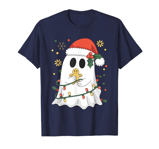 Ghost Christmas Santa Spooky Christmas T-Shirt