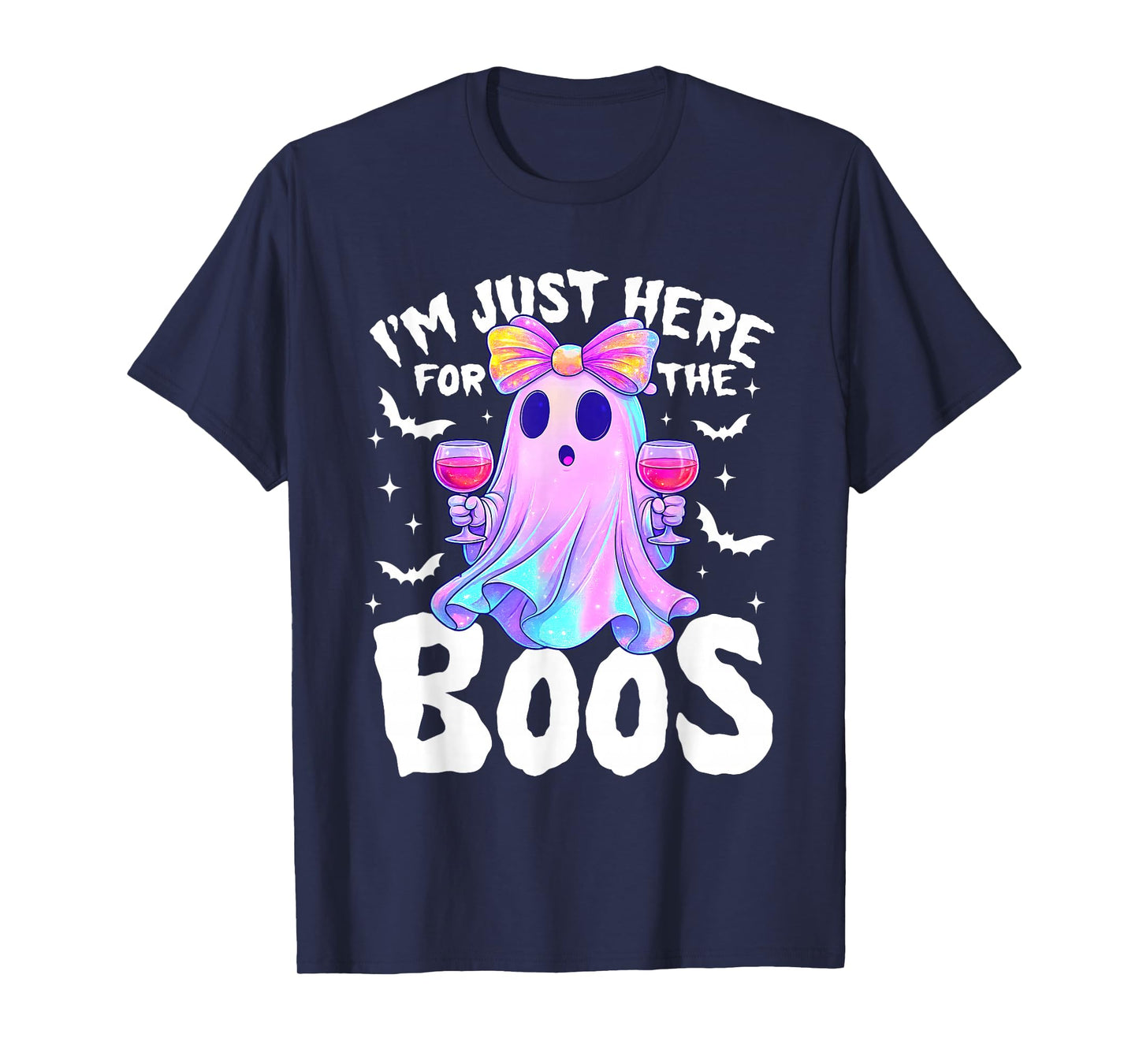 I'm Just Here for The Boos Ghost Cute Funny Halloween Women T-Shirt