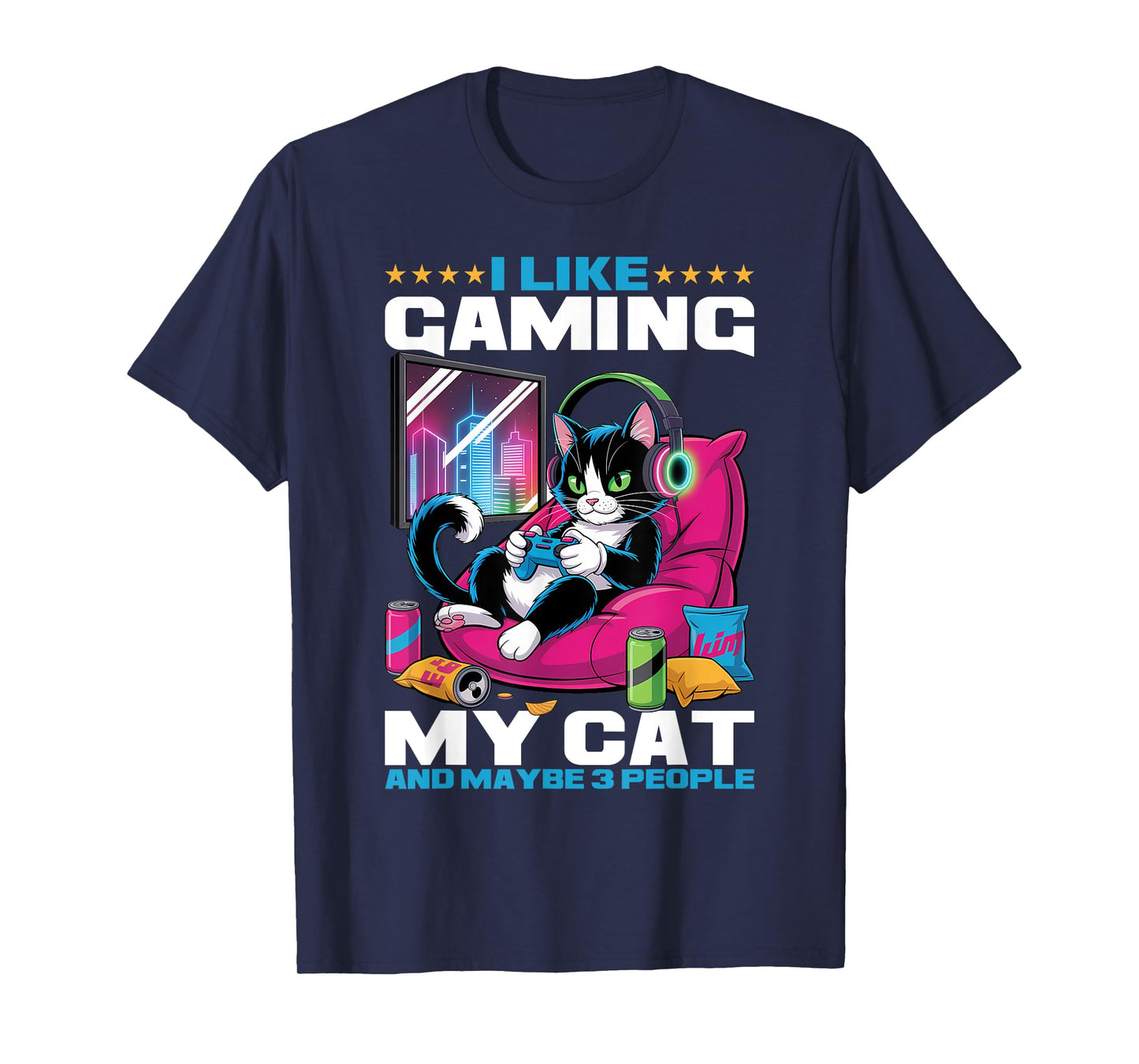 Gamer Gaming Cat Video Game T-Shirt