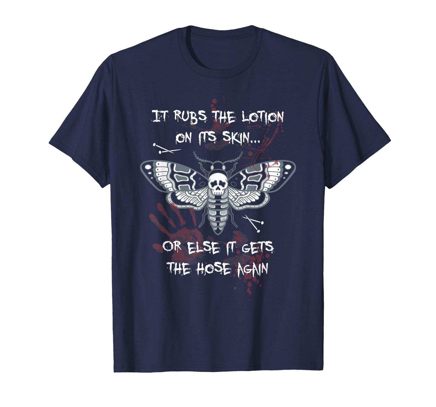 Gothic Horror Deaths Head Moth Slogan T-Shirt T-Shirt