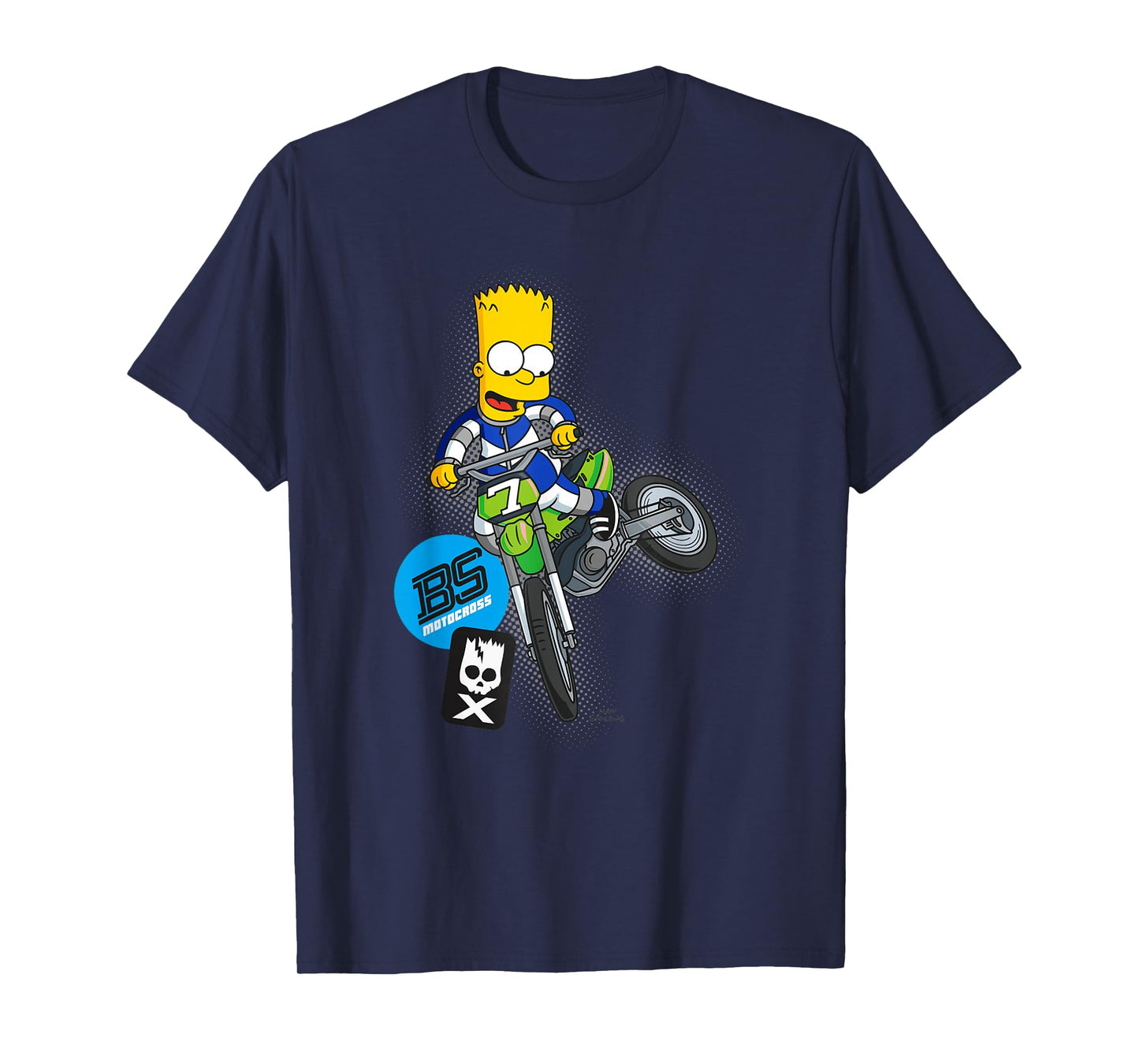 The Simpsons Bart Simpson BMX Motocross Racing C2 T-Shirt