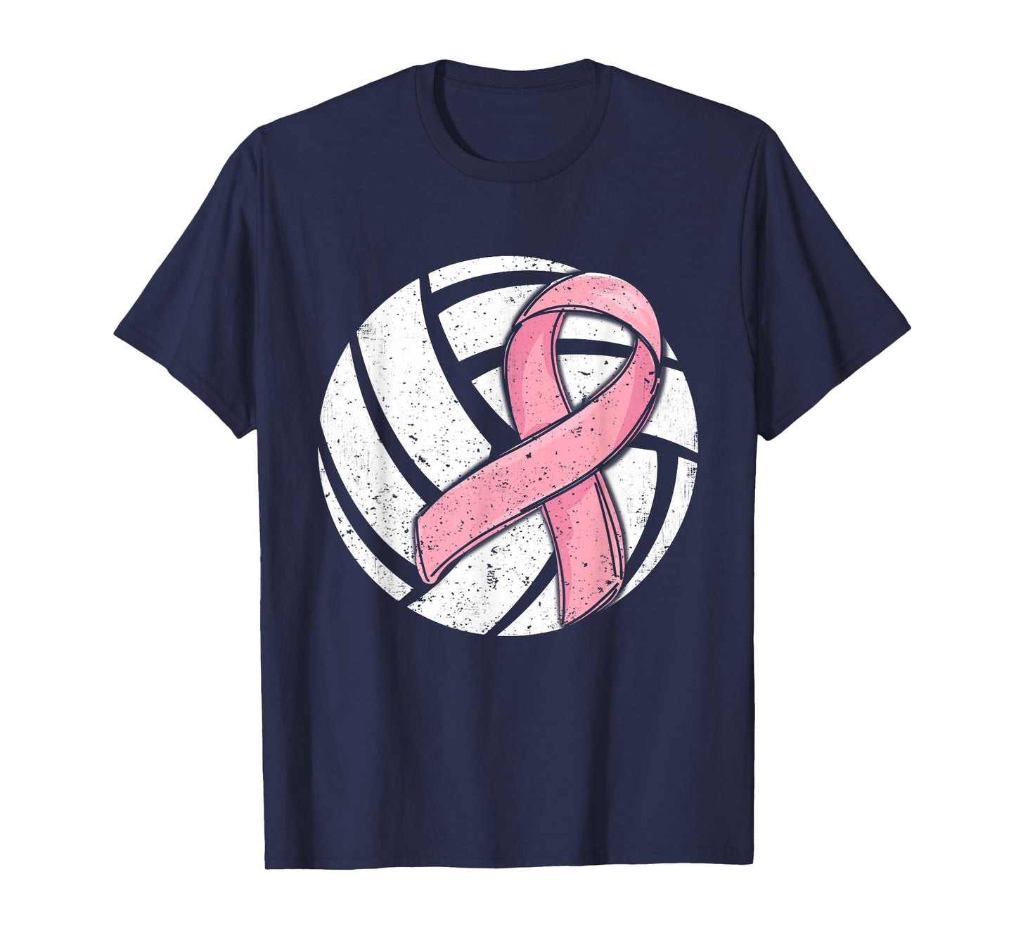 Volleyball Pink Ribbon Breast Cancer Awareness Sport Lover T-Shirt